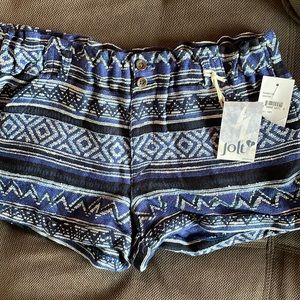 Jolt southwestern aztec print shorts size large blue white